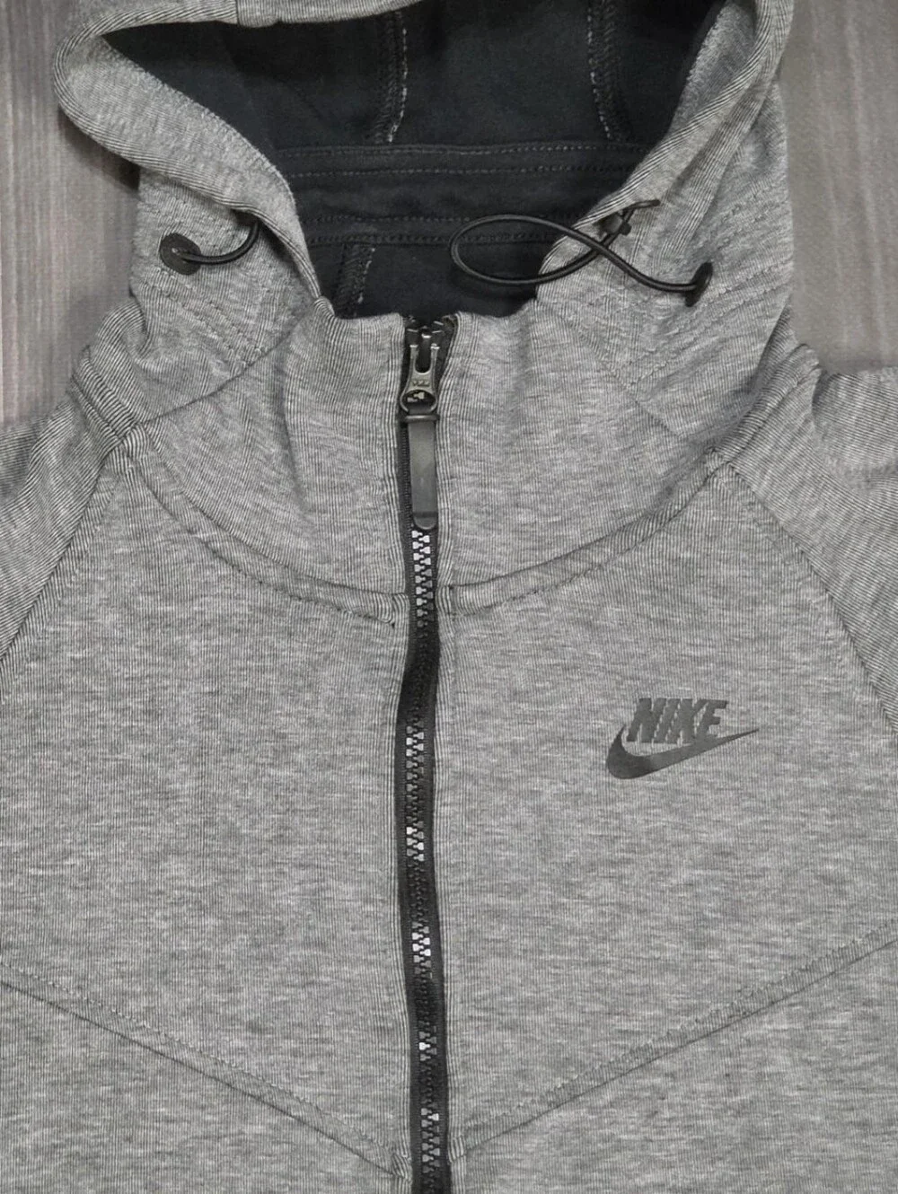 Nike Womens Grey Cotton & Polyester Long Sleeve FullZip Sport Hoodie Size Small